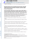 Cover page: High-risk plaque in the superficial femoral artery of people with peripheral artery disease: Prevalence and associated clinical characteristics