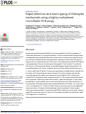 Cover page: Rapid detection and strain typing of Chlamydia trachomatis using a highly multiplexed microfluidic PCR assay