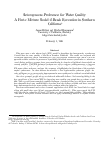 Cover page: Heterogeneous Preferences for Water Quality: A Finite Mixture Model of Beach Recreation in Southern California