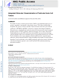 Cover page: Integrated Molecular Characterization of Testicular Germ Cell Tumors