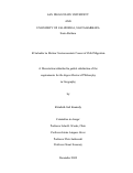 Cover page: El Salvador in Motion: Socioeconomic Causes of Child Migration