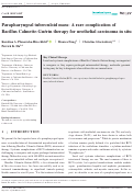 Cover page: Parapharyngeal tuberculoid mass: A rare complication of Bacillus Calmette‐Guérin therapy for urothelial carcinoma in situ