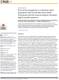 Cover page: Runs of homozygosity in a selected cattle population with extremely inbred bulls: Descriptive and functional analyses revealed highly variable patterns