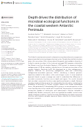 Cover page: Depth drives the distribution of microbial ecological functions in the coastal western Antarctic Peninsula.