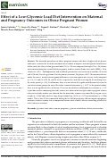 Cover page: Effect of a Low-Glycemic Load Diet Intervention on Maternal and Pregnancy Outcomes in Obese Pregnant Women