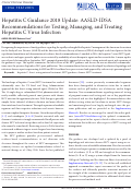 Cover page: Hepatitis C Guidance 2018 Update: AASLD-IDSA Recommendations for Testing, Managing, and Treating Hepatitis C Virus Infection