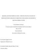 Cover page: Romania And The European Union: A Process-tracing Analysis Of Romanian Public Opinion On Corruption, The National Government, and The European Union