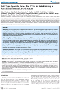 Cover page: Cell-Type Specific Roles for PTEN in Establishing a Functional Retinal Architecture