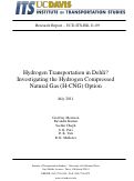 Cover page: Hydrogen Transportation in Dehli? Investigating the Hydrogen Compressed Natural Gas (H-CNG) Option