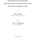 Cover page of False-Positive Social Psychology: How Deviations from Preregistrations Affect the Probability of False-Positive Significance