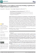 Cover page: Bluetooth 5.1: An Analysis of Direction Finding Capability for High-Precision Location Services.