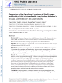 Cover page: Comparison of the Caregiving Experience of Grief, Burden, and Quality of Life in Dementia with Lewy Bodies, Alzheimer's Disease, and Parkinson's Disease Dementia.