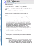 Cover page: A review of statistical methods in imaging genetics