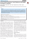 Cover page: Dorsal Striatal Dopamine, Food Preference and Health Perception in Humans