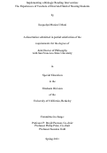 Cover page: Implementing a Dialogic Reading Intervention: The Experiences of Teachers of Deaf and Hard of Hearing Students