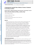 Cover page: A Randomized Controlled Trial of Distress Tolerance Treatment for Smoking Cessation