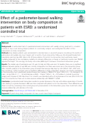 Cover page: Effect of a pedometer-based walking intervention on body composition in patients with ESRD: a randomized controlled trial