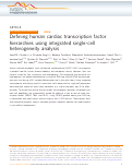 Cover page: Defining human cardiac transcription factor hierarchies using integrated single-cell heterogeneity analysis