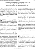 Cover page: A New Design of Differential Space-Time Block Code Allowing Symbol-Wise Decoding