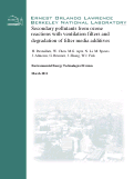 Cover page: Secondary Pollutants from Ozone Reaction with Ventilation Filters and Degradation of Filter Media Additives