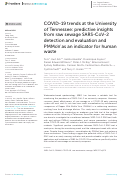 Cover page: COVID-19 trends at the University of Tennessee: predictive insights from raw sewage SARS-CoV-2 detection and evaluation and PMMoV as an indicator for human waste.