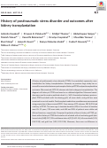 Cover page: History of posttraumatic stress disorder and outcomes after kidney transplantation.