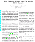 Cover page: Blind Estimation of Sparse Multi-User Massive MIMO Channels