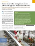 Cover page of Broccoli meal fed to laying hens increases nutrients in eggs and deepens the yolk color