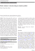 Cover page: Biotic resistance to invasion along an estuarine gradient