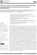 Cover page: Daily Associations of Air Pollution and Pediatric Asthma Risk Using the Biomedical REAI-Time Health Evaluation (BREATHE) Kit