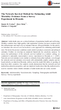 Cover page: The Network Survival Method for Estimating Adult Mortality: Evidence From a Survey Experiment in Rwanda