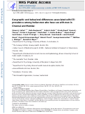 Cover page: Geographic and behavioral differences associated with sexually transmitted infection prevalence among Indian men who have sex with men in Chennai and Mumbai.