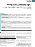 Cover page: Automated ASPECTS in Acute Ischemic Stroke: A Comparative Analysis with CT Perfusion.