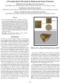 Cover page: A Perception-Based Threshold for Bidirectional Texture Functions