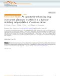 Cover page: Retraction Note: An apoptosis-enhancing drug overcomes platinum resistance in a tumour-initiating subpopulation of ovarian cancer