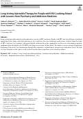 Cover page: Long-Acting Injectable Therapy for People with HIV: Looking Ahead with Lessons from Psychiatry and Addiction Medicine