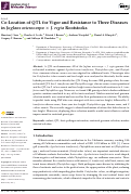 Cover page: Co-Location of QTL for Vigor and Resistance to Three Diseases in Juglans microcarpa × J. regia Rootstocks.