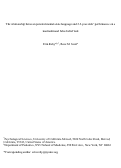 Cover page: The relationship between parental mental-state language and 2.5-year-olds’ performance on a nontraditional false-belief task