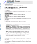 Cover page: Health and health care access in the US transgender population health (TransPop) survey