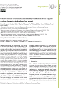 Cover page: Observational benchmarks inform representation of soil organic carbon dynamics in land surface models