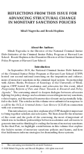 Cover page: Reflections From This Issue for Advancing Structural Change in Monetary Sanctions Policies