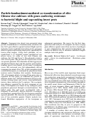 Cover page: Particle-bombardment-mediated co-transformation of elite Chinese rice cultivars with genes conferring resistance to bacterial blight and sap-sucking insect pests