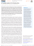 Cover page: Air quality equity in US climate policy