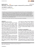 Cover page: Metabolic flux between organs measured by arteriovenous metabolite gradients