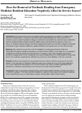 Cover page: Does the Removal of Textbook Reading from Emergency Medicine Resident Education Negatively Affect In-Service Scores?