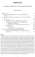 Cover page: Strategic Segregation in the Modern Prison