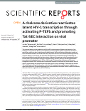 Cover page: A chalcone derivative reactivates latent HIV-1 transcription through activating P-TEFb and promoting Tat-SEC interaction on viral promoter