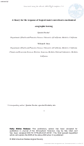 Cover page: A Theory for the Response of Tropical Moist Convection to Mechanical Orographic Forcing