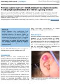 Cover page: Primary cutaneous CD4+ small/medium-sized pleomorphic T-cell lymphoproliferative disorder in a young woman