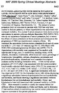 Cover page: OUTCOMES ASSOCIATED WITH SERUM POTASSIUM LEVEL IN PATIENTS WITH NON-DIALYSIS DEPENDENT